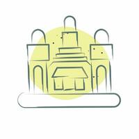 Icon Bangkok. related to Capital symbol. Color Spot Style. simple design editable. simple illustration vector