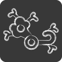 Icon Nerve. related to Body Ache symbol. chalk Style. simple design editable. simple illustration vector