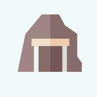 Icon Cave. related to Mining symbol. flat style. simple design editable. simple illustration vector