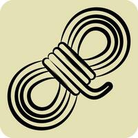 Icon Rope. related to Mining symbol. hand drawn style. simple design editable. simple illustration vector