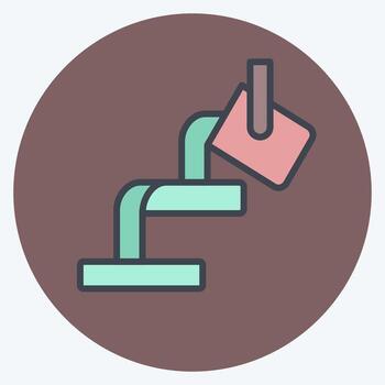 Icon Melted. related to Mining symbol. color mate style. simple design editable. simple illustration vector