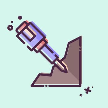 Icon Jackhammer. related to Mining symbol. MBE style. simple design editable. simple illustration vector