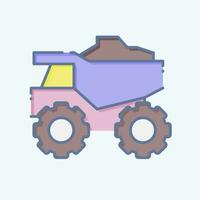 Icon Truck. related to Mining symbol. doodle style. simple design editable. simple illustration vector