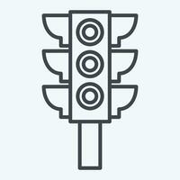 Icon Road Traffic. related to Car ,Automotive symbol. line style. simple design editable. simple illustration vector