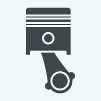 Icon Piston. related to Car ,Automotive symbol. glyph style. simple design editable. simple illustration vector