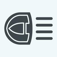 Icon Light. related to Car ,Automotive symbol. glyph style. simple design editable. simple illustration vector
