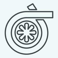 Icon Turbine. related to Car ,Automotive symbol. line style. simple design editable. simple illustration vector