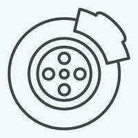 Icon Brake. related to Car ,Automotive symbol. line style. simple design editable. simple illustration vector
