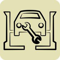 Icon Service. related to Car ,Automotive symbol. hand drawn style. simple design editable. simple illustration vector