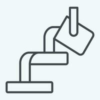 Icon Melted. related to Mining symbol. line style. simple design editable. simple illustration vector