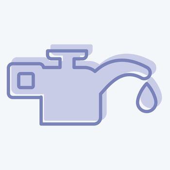 icono aceite. relacionado a coche ,automotor símbolo. dos tono estilo. sencillo diseño editable. sencillo ilustración vector