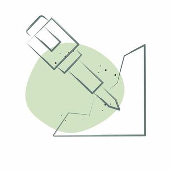 Icon Jackhammer. related to Mining symbol. Color Spot Style. simple design editable. simple illustration vector