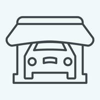 Icon Shop. related to Car ,Automotive symbol. line style. simple design editable. simple illustration vector