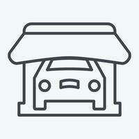 Icon Shop. related to Car ,Automotive symbol. line style. simple design editable. simple illustration vector