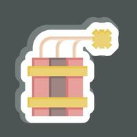 Sticker Dynamite. related to Mining symbol. simple design editable. simple illustration vector