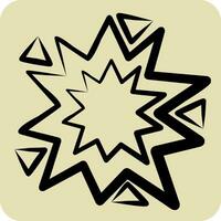 Icon Explosion. related to Mining symbol. hand drawn style. simple design editable. simple illustration vector