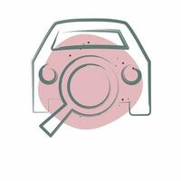 Icon Diagnostic. related to Car ,Automotive symbol. Color Spot Style. simple design editable. simple illustration vector