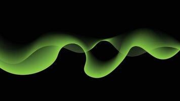 smooth green gradient wave background vector