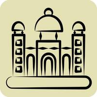 Icon Dhaka. related to Capital symbol. hand drawn style. simple design editable. simple illustration vector