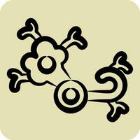 Icon Nerve. related to Body Ache symbol. hand drawn style. simple design editable. simple illustration vector