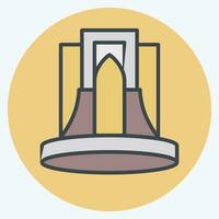 Icon Tehran. related to Capital symbol. color mate style. simple design editable. simple illustration vector
