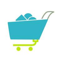 Unique Shopping Cart II Vector Icon