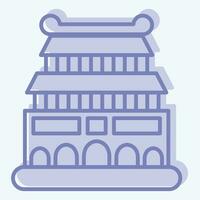 Icon Beijing. related to Capital symbol. two tone style. simple design editable. simple illustration vector