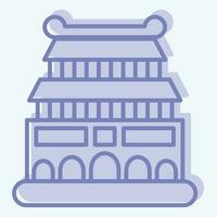 Icon Beijing. related to Capital symbol. two tone style. simple design editable. simple illustration vector