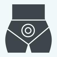 Icon Butt pain. related to Body Ache symbol. glyph style. simple design editable. simple illustration vector