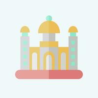 Icon Dhaka. related to Capital symbol. flat style. simple design editable. simple illustration vector