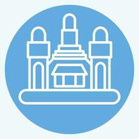 Icon Bangkok. related to Capital symbol. blue eyes style. simple design editable. simple illustration vector