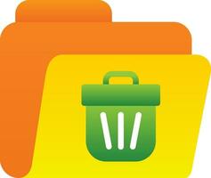Delete Folder Vector Icon Design
