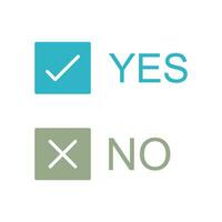 Yes No Option Vector Icon