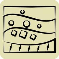 Icon Geological. related to Mining symbol. hand drawn style. simple design editable. simple illustration vector