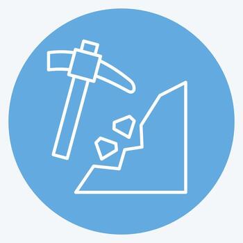 icono minería. relacionado a minería símbolo. azul ojos estilo. sencillo diseño editable. sencillo ilustración vector