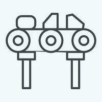 Icon Diamond. related to Mining symbol. line style. simple design editable. simple illustration vector