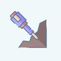 Icon Jackhammer. related to Mining symbol. doodle style. simple design editable. simple illustration vector