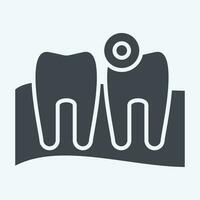 Icon Toothache. related to Body Ache symbol. glyph style. simple design editable. simple illustration vector