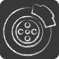 Icon Brake. related to Car ,Automotive symbol. chalk Style. simple design editable. simple illustration vector