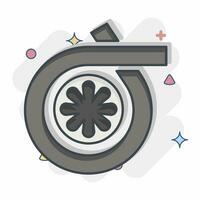 Icon Turbine. related to Car ,Automotive symbol. comic style. simple design editable. simple illustration vector