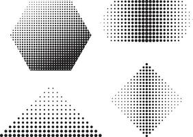 Halftone Shape in Flat Design. Vector Illustration