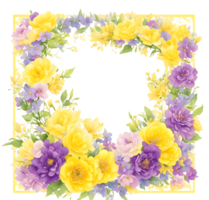 Romantic flower frame clip art png