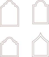 Ramadan Arch with Simple Design. Aesthetic Frame. Isolated Vector