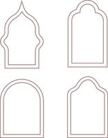 Ramadan Arch with Simple Design. Aesthetic Frame. Isolated Vector