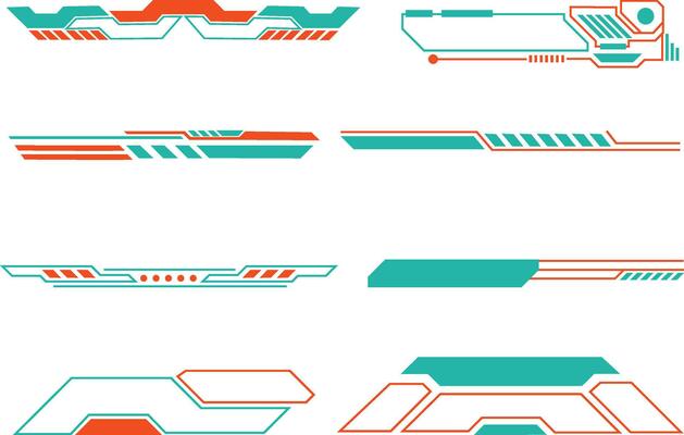 Futuristic Line Art Shape. Isolated Vector