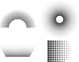 Halftone Shape in Flat Design. Vector Illustration