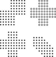 Minimalist Dotted Shape Set. Vector Element Set