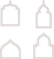 Ramadan Arch with Simple Design. Aesthetic Frame. Isolated Vector