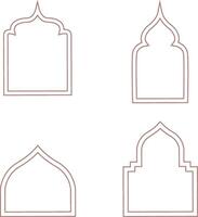 Ramadan Arch with Simple Design. Aesthetic Frame. Isolated Vector