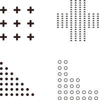 Dot with Different Shape. Isolated on White Background. Vector Illustration